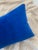 FirmaMenta Italian Electric Blue Velvet Lumbar Pillow For Sale - Image 4 of 6