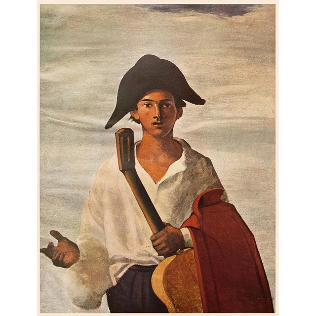 Printmaking Materials 1940s After André Derain "Harlequin With a Guitar" First Edition Period Swiss Lithograph For Sale - Image 7 of 7