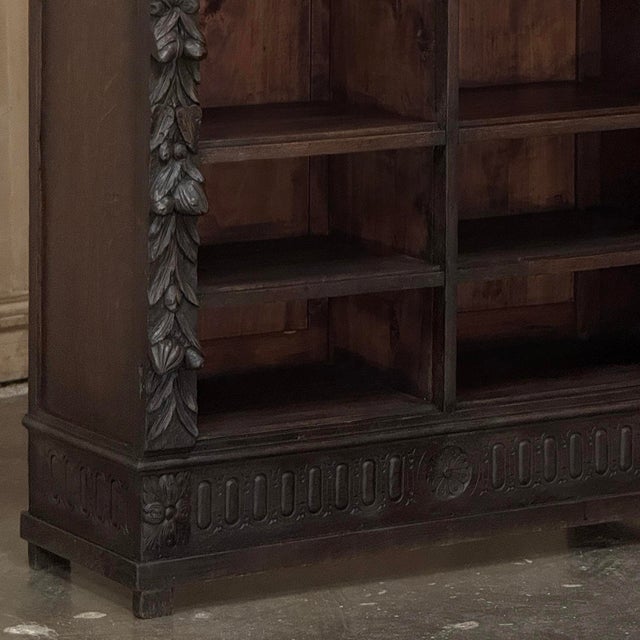 Wood 19th Century Renaissance Revival Carved Oak Barrister's Bookcase For Sale - Image 7 of 18