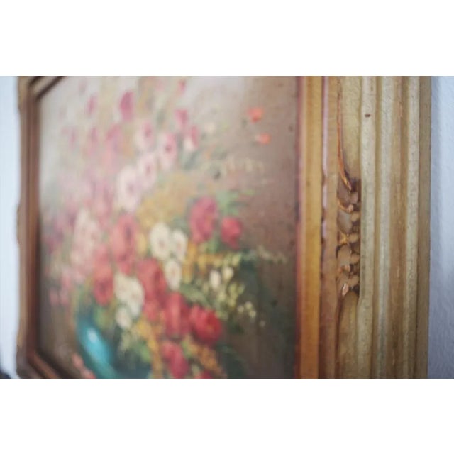 Painted Floral Composition by Lina Rossi, 1930s For Sale - Image 13 of 17