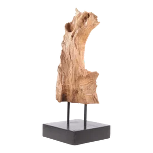 Table Top Organic Teak Sculpture- 34" Inch Tall
