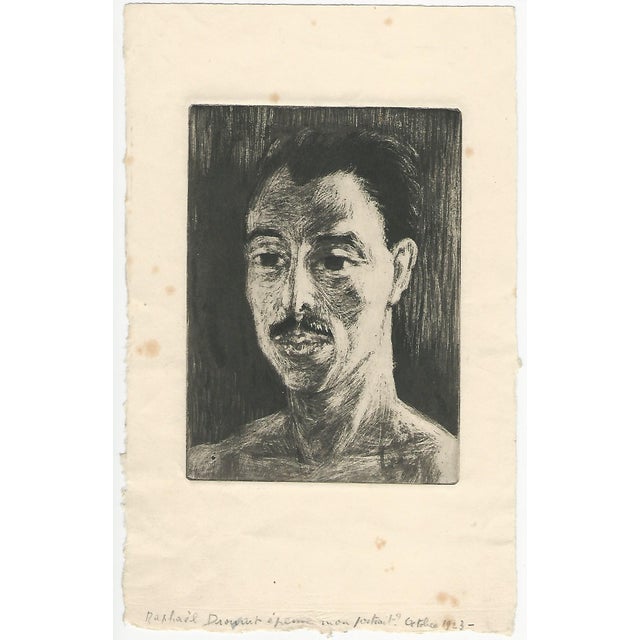 Raphaël Drouart (1884 1972) Mon Portrait (My Portrait) Original Etching on Paper 1923 Size (overall): 233 x 145 mm Size...