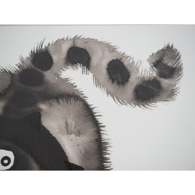 Laszlo Tibay, Chat observant une coccinelle, Ink & Wash Drawing For Sale - Image 5 of 8