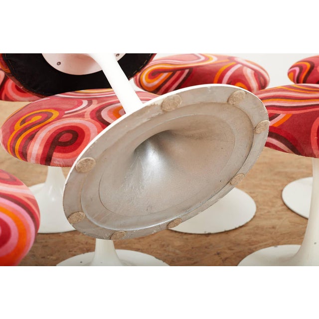 Aluminum and Fabric Tulip Stool For Sale - Image 10 of 13