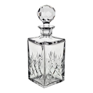 Late 20th Century Atlantis Meridian Lead Crystal Whiskey Decanter With Stopper For Sale