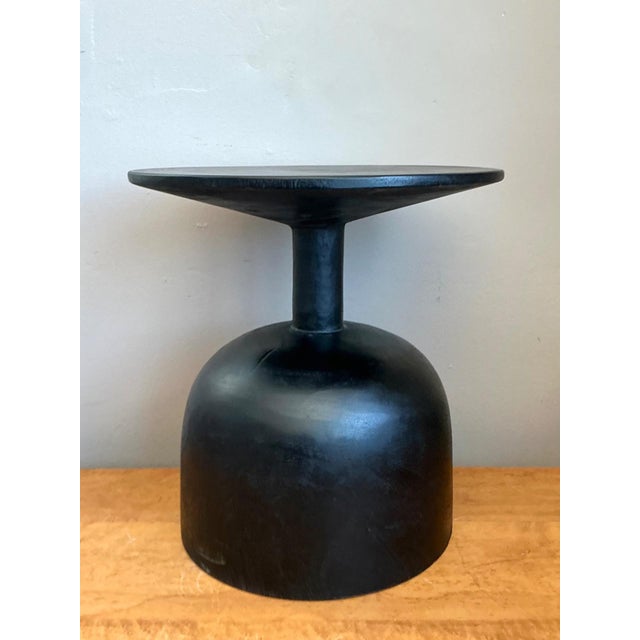 Vintage Modernist Black Wood Accent Table For Sale - Image 17 of 18