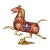 Late 19th Century Cloisonné Enamel Galloping Horse Statue on Swallow Base, 800g For Sale