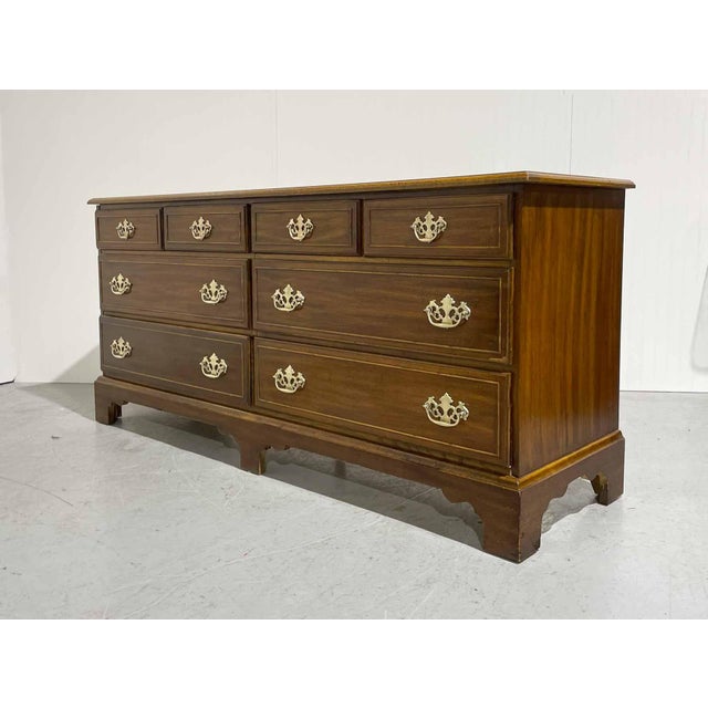 Mid 20th Century Mid 20th Century Chippendale Style 8 Drawer Dresser by Dixie Furniture For Sale - Image 5 of 14