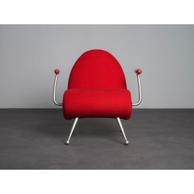 A striking and highly sculptural “chiocciola” lounge chair designed by italian designer roberto semprini for arredaesse in...