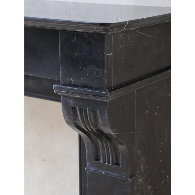Antique Dutch Black Marble Mantel Piece, 1890s For Sale - Image 11 of 14