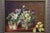 Textile 20th Century Still Life With Pansies Oil Painting After Henri Fantin-Latour 29" For Sale - Image 7 of 10