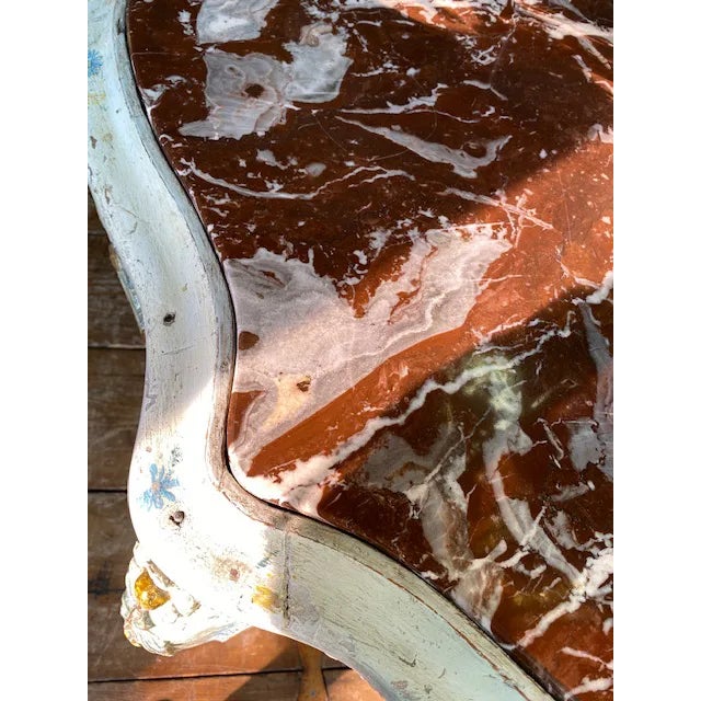 19th C. Venetian Painted White and Blue Console For Sale - Image 11 of 13