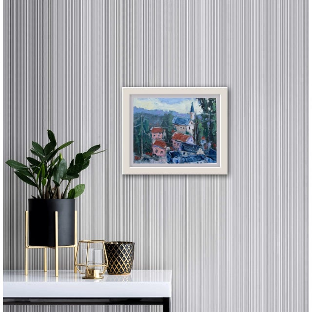 Textile Quiet Places & Journeys — Virginia City Nevada (Original Oil Landscape) For Sale - Image 7 of 7