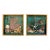 Vintage Seashell Collage Shadow Boxes -a Pair For Sale