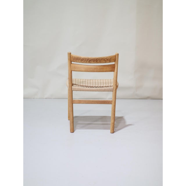 1960s Vintage Danish BM1 Dining Chairs in Oak and Papercord by Børge Mogensen for C.M. Madsen, 1960s, Set of 6 For Sale - Image 5 of 18