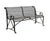 Early 20th Century Black Wrought Iron Garden Bench, Industrial Style For Sale - Image 4 of 4