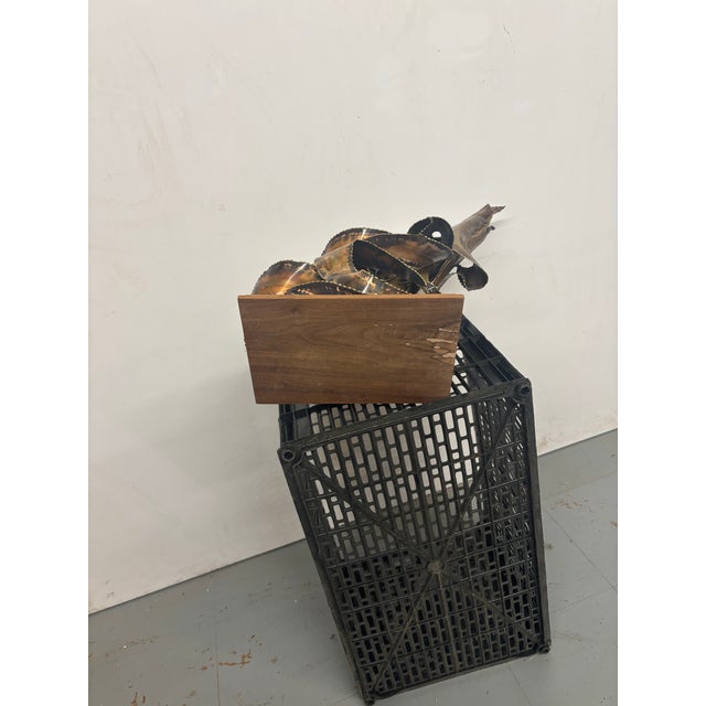 Copper Vintage Brass Brutalist Piece of Art For Sale - Image 8 of 10