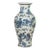 Vintage Chinese Blue & White Porcelain Vase with Landscapes & Architectures For Sale