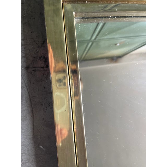Vintage Italian Brass Mirror, 1970s For Sale - Image 6 of 13