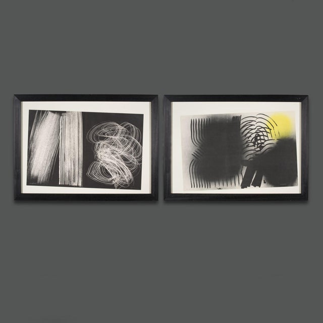 Mid-Century Modern Hans Hartung, Farandole, 1971, Lithograph, Framed For Sale - Image 3 of 4
