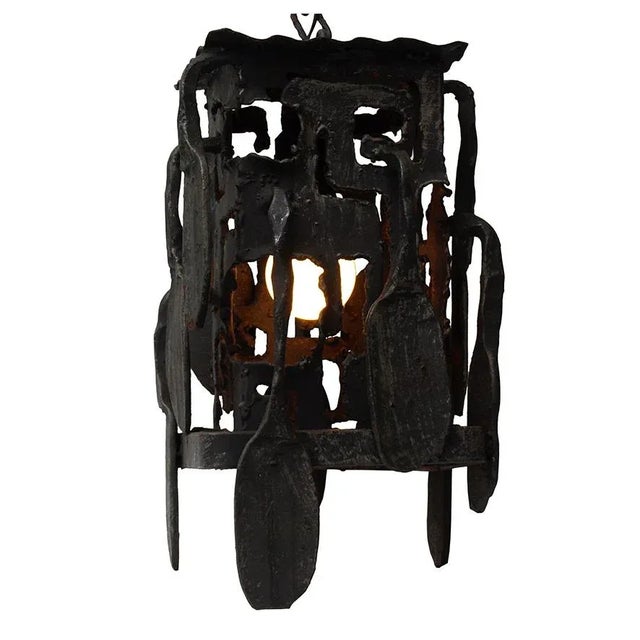 Postmodern Brutalist Chandelier by Gianfranco Romagna, 1970s For Sale - Image 3 of 16