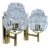 Vintage Glass and Brass Sconces, 1970, Set of 2 For Sale