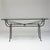 Giacometti Style Patinated-Metal and Glass Console Table For Sale - Image 6 of 7