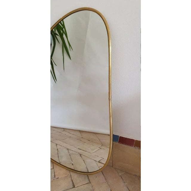 Early 21st Century Boho Chic Handmade Brass Mirror From Marrakech For Sale - Image 6 of 7