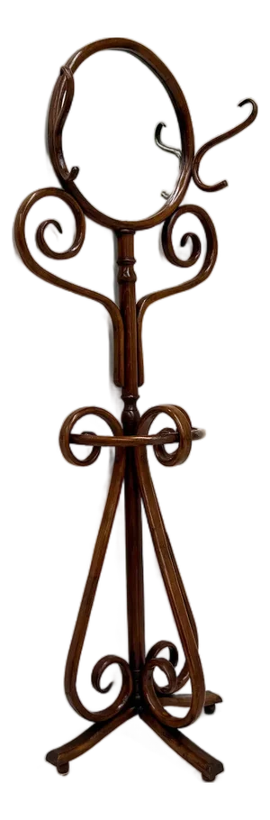 Bentwood Hall Stand with Beveled Mirror