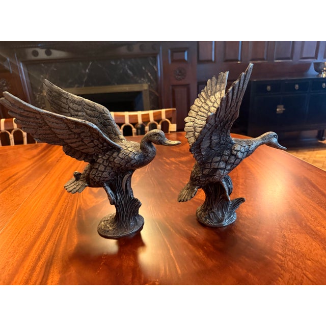 Mid-Century Modern Pair of Silver Gucci Mallards 1970’s For Sale - Image 3 of 5