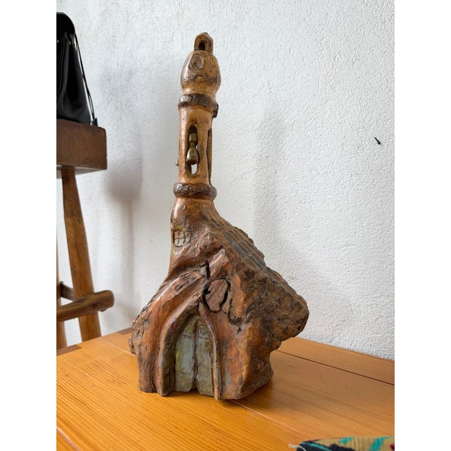 Antique Brutalist Sculpture in Polychrome Wood, 1890s For Sale - Image 9 of 18