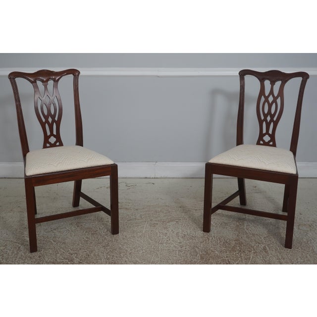 Set of 8 Hickory Chair Mahogany Dining Chairs For Sale - Image 11 of 18