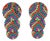 Richard Kerr Jeweled Clip Earrings Multicolor Dangle Disks For Sale