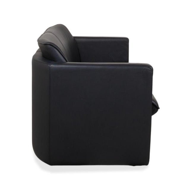 3-Seater and 2-Seater Sofas in Dark Blue Leather from Leolux, Set of 2 For Sale - Image 14 of 18