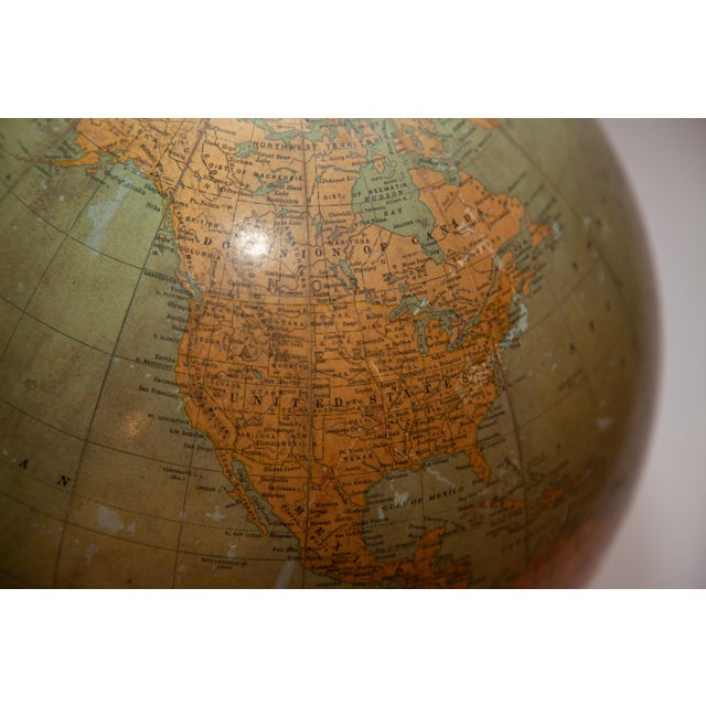 Metal 20th Century Rand McNally Terrestrial Globe For Sale - Image 7 of 9