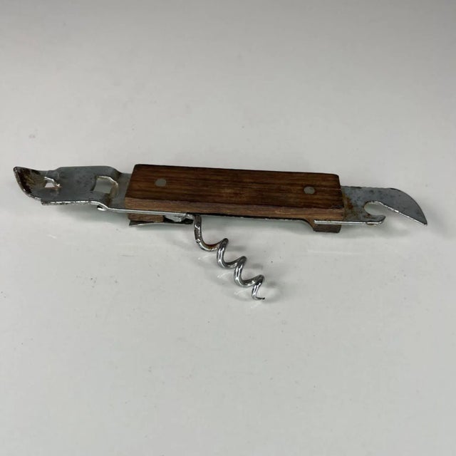 1960s Mid 20th Century Modern Vintage Wood Wine Bottle Opener Japan For Sale - Image 5 of 12