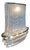 1990s Mid-Century Modern Glass Bead and drops Chandelier Large Satin Nickel Frame For Sale