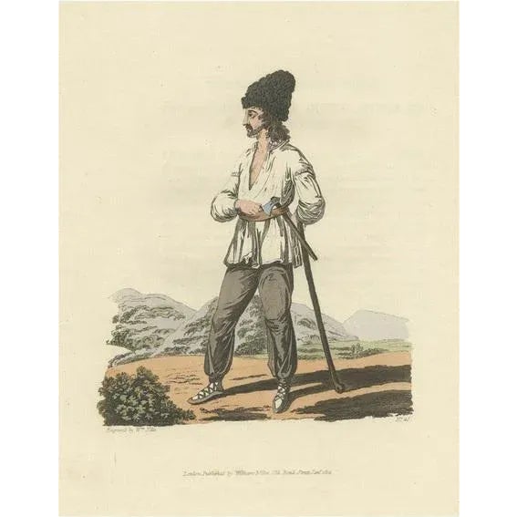 Early 19th Century Miller, Illustration of a Peasant, 1804, Hand-Colored Print For Sale - Image 5 of 5