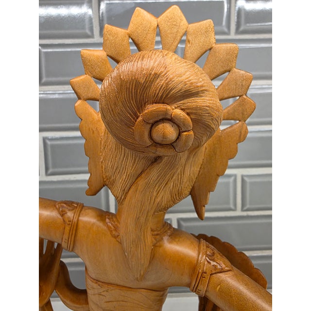 Vintage 1970s Balinese Modernist Legong Dancer – Signed Royal Masterwork by I a.a.g. Sutawijaya For Sale - Image 10 of 12