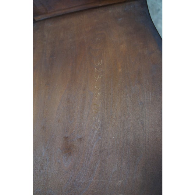 Mid Century Imperial Sheraton Style Mahogany Leather Top Nesting Tables Trio For Sale - Image 14 of 18