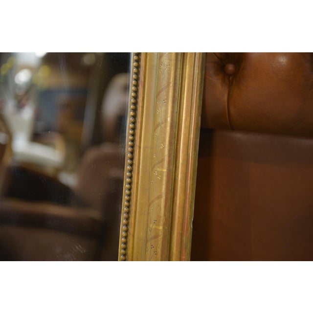 Louis Philippe Gold Leaf-Gilded Mercury Mirror, 19th Century For Sale - Image 3 of 8