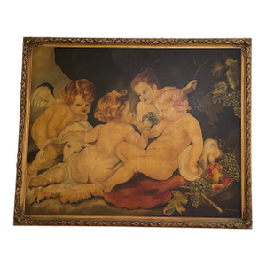 Late 19th Century Antique Oil Painting of Cherbini