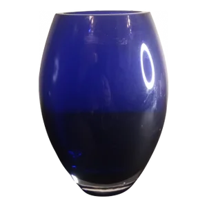 Cobalt Blue Art Glass Sommerso Vase