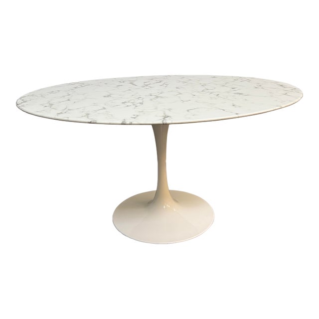 Modway Lippa Artificial Marble Top Table, 54 Inches For Sale