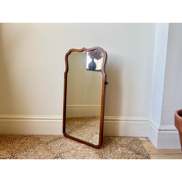 Vintage English Scallop Edged Wall Mirror, 1920s For Sale - Image 6 of 9