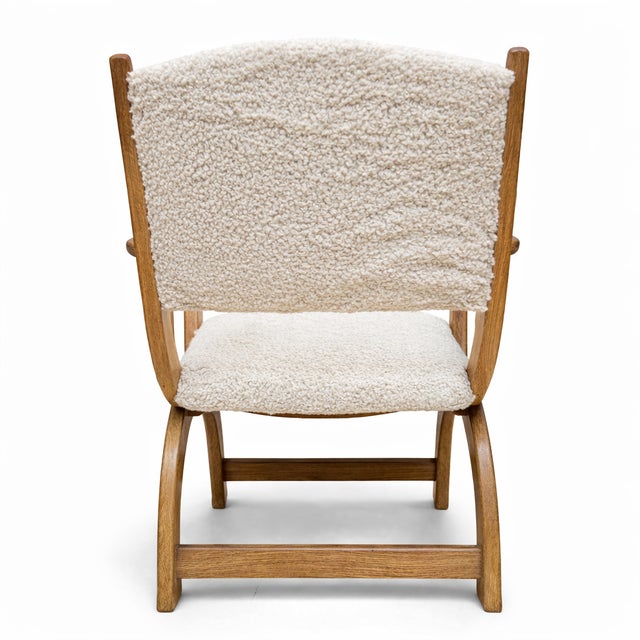 Mid-Century Modern Kurul Armchair in Oak by Henning Kjærnulf, Denmark, 1960s For Sale - Image 3 of 6