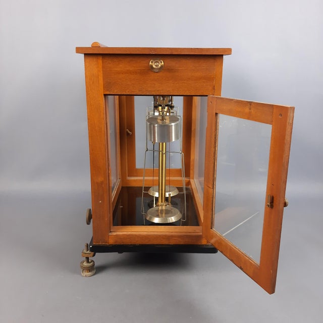 Antique Wooden Glass Pharmacy Scales, 1890s For Sale - Image 6 of 18