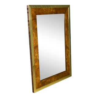 Midcentury Jack Cartwright for Founders Burl Wood Mirror For Sale