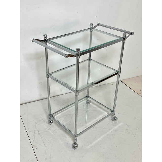 C. 1970s French Chrome Drinks Trolley / Serving Cart For Sale In Boston - Image 6 of 8