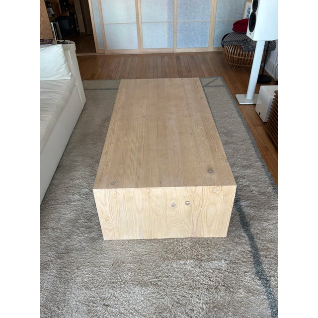 Crate & Barrel "Vernon" Natural Pine Coffee Table (56”) For Sale In New York - Image 6 of 8